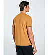Памучна мъжка тениска в цвят горчица WLADER -1 снимка