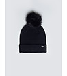 Дамска черна шапка с помпон STANILO -0 снимка