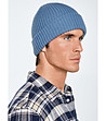 Мъжка плетена шапка в синьо THEO -0 снимка