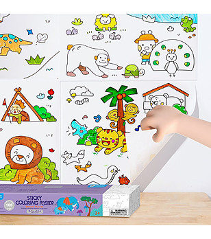 Плакат-стикер 3м за оцветяване Истории с животни снимка