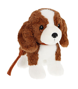 Плюшена играчка Куче на каишка Кавалер Кинг Чарлз шпаньол 23 см снимка