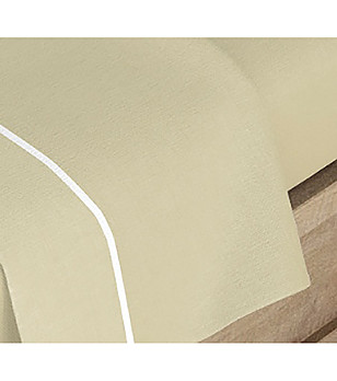 Спален комплект чаршафи в бежово 160x280 см  ALBANY  снимка