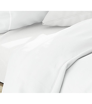 Бял калъф за завивка ALBANY 155x220 см снимка