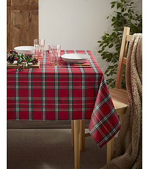 Кръгла покривка за маса с тефлоново покритие на  каре EIDYN D150 см снимка