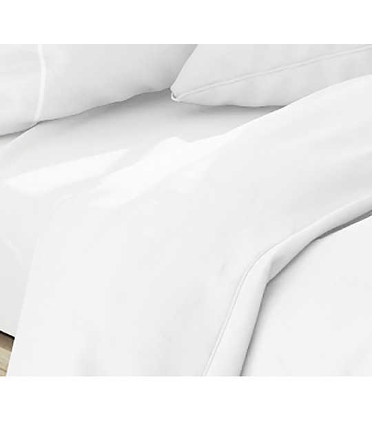 Бял спален комплект със завивка и калъфки ALBANY 180x220 см снимка