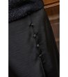 Черна дамска пола с декоративни копчета-2 снимка