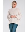 Дамски oversize пуловер в бежово Ines-0 снимка