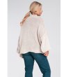 Дамски oversize пуловер в бежово Ines-1 снимка