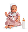 Кукла-бебе Коке с розова рокля на маргаритки 36 см-0 снимка