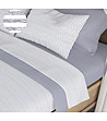 Спален комплект с райета в бяло и синьо LINES  210x280 см-0 снимка