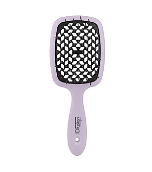 Лилава четка за коса с перфориран корпус снимка