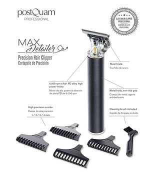 Професионална машинка за подстригване MAX DETAILER в черен цвят снимка