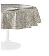 Кръгла бежова покривка за маса VERSALLES  150 см-0 снимка