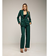 Дамски панталон в тъмнозелено-0 снимка