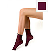 Бордови дамски чорапи с флорален десен FIORELLA-1 снимка