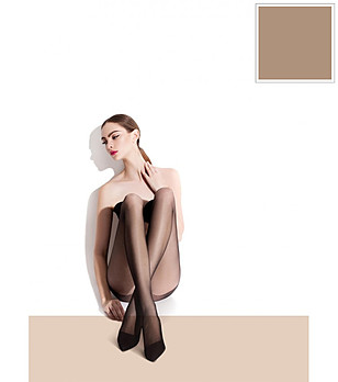 Плътен чорапогащник в пясъчен нюанс 15 DEN SAVA снимка