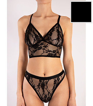 Черен дантелен бралет SERENADE снимка