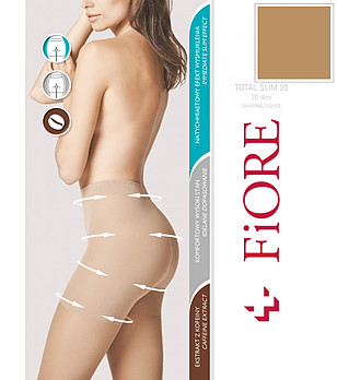 Светъл телесен стягащ чорапогащник 20 DEN TOTAL SLIM снимка