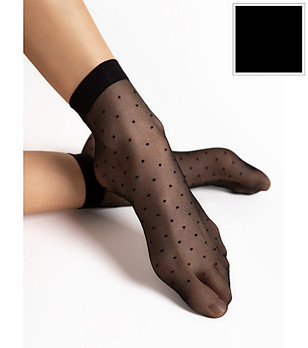 Черни фигурални чорапи TRINITY 20 DEN снимка