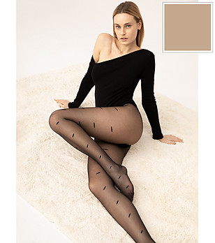 Телесен фигурален чорапогащник 20 DEN TRIPPY снимка