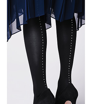 Черен чорапогащник с ефектен кант 40 DEN VENEZIA снимка