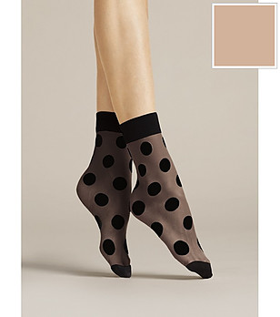 Чорапи на точки в цвят пудра 20 DEN VIRGINIA снимка
