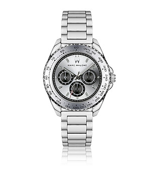 Мъжки сребрист часовник с верижка  снимка