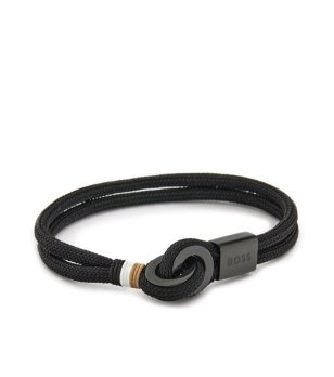 Мъжка черна гривна с магнитно закопчаване BOSS снимка