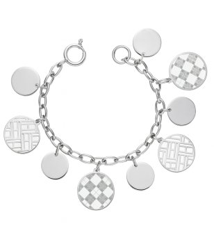 Сребриста дамска гривна с висулки Tommy Hilfiger снимка