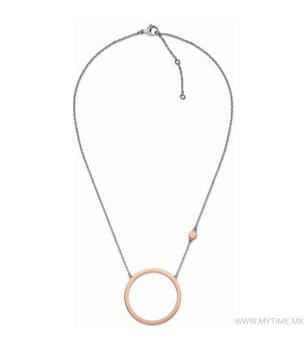 Дамско двуцветно колие с кръгла висулка снимка