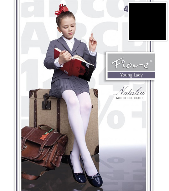 Черен детски чорапогащник 40 DEN NATALIA снимка