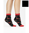 Черно-червени чорапи 40 DEN XMAS PAL-0 снимка