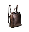 Кафяв дамска раница с цип-0 снимка