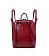 Червена дамска раница с цип-1 снимка