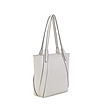 Дамска чанта в бяло с цип-0 снимка