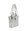 Дамска чанта в сребристо с шал-0 снимка