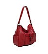 Червена дамска чанта с много джобове-0 снимка