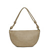 Бежова дамска чанта с капак-1 снимка