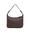 Дамска чанта в кафяво с плетена структура-1 снимка