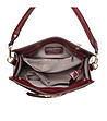 Дамска чанта в бордо с декоративна катарама-3 снимка