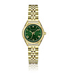 Дамски часовник в златисто със зелен циферблат -0 снимка