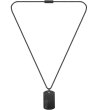 Черно мъжко колие с плочка -0 снимка