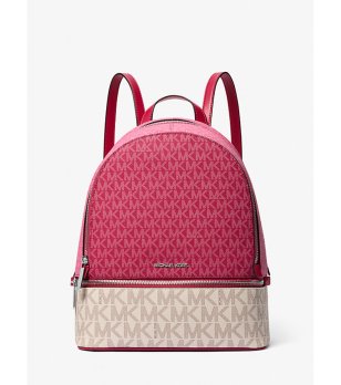 Дамска раница в розово с монограм RHEA  снимка