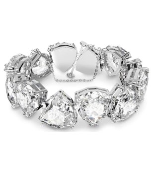 Дамска сребриста гривна с бели кристали MILLENIA снимка