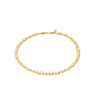 Златисто колие с камъни  снимка