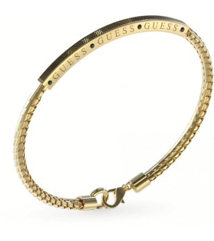 Мъжка златиста гривна от неръждаема стомана Guess Legacy снимка