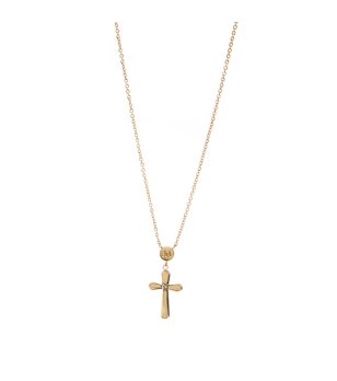 Позлатено колие с кръст Cristina Pedroche  снимка