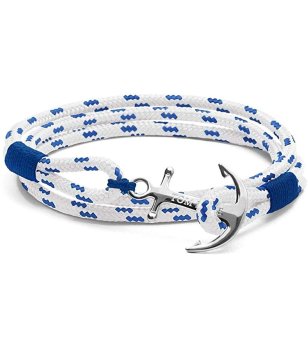 Бяла текстилна гривна с котва TOM HOPE снимка