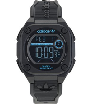 Универсален цифров часовник в черно  снимка