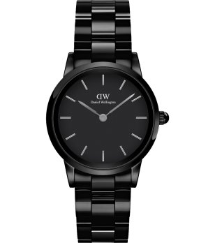 Дамски черен керамичен часовник снимка